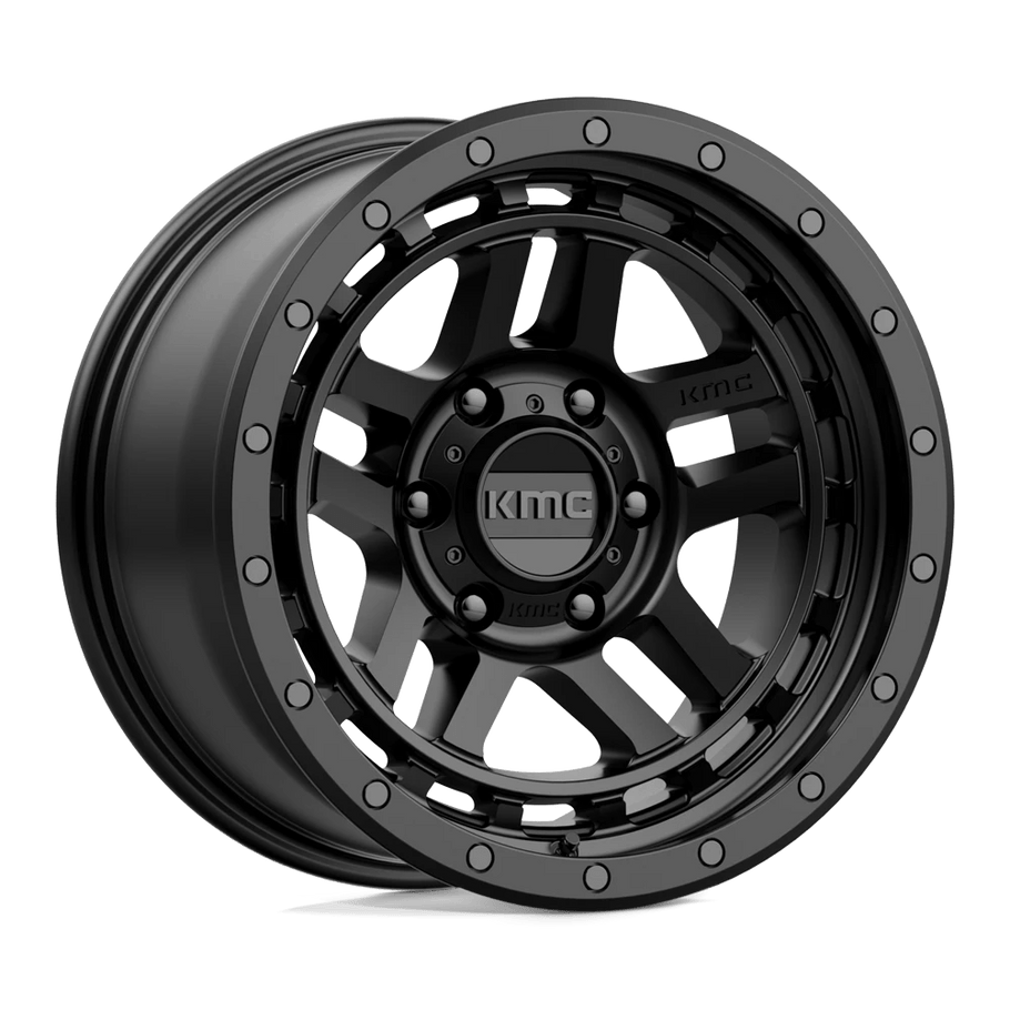 KMC KM540 RECON 17x9 ET-12 6x139.7 106.10mm SATIN BLACK (Load Rated 1134kg)