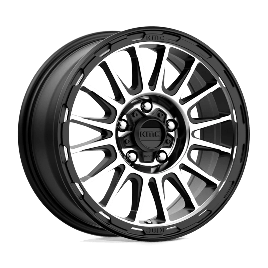 KMC KM542 IMPACT 16x8 ET0 5x150 110.10mm SATIN BLACK MACHINED (Load Rated 1134kg)