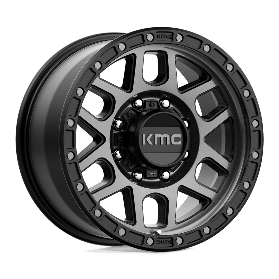 KMC KM544 MESA 17x9 ET18 8x165 125.10mm SATIN BLACK W/ GRAY TINT (Load Rated 1651kg)