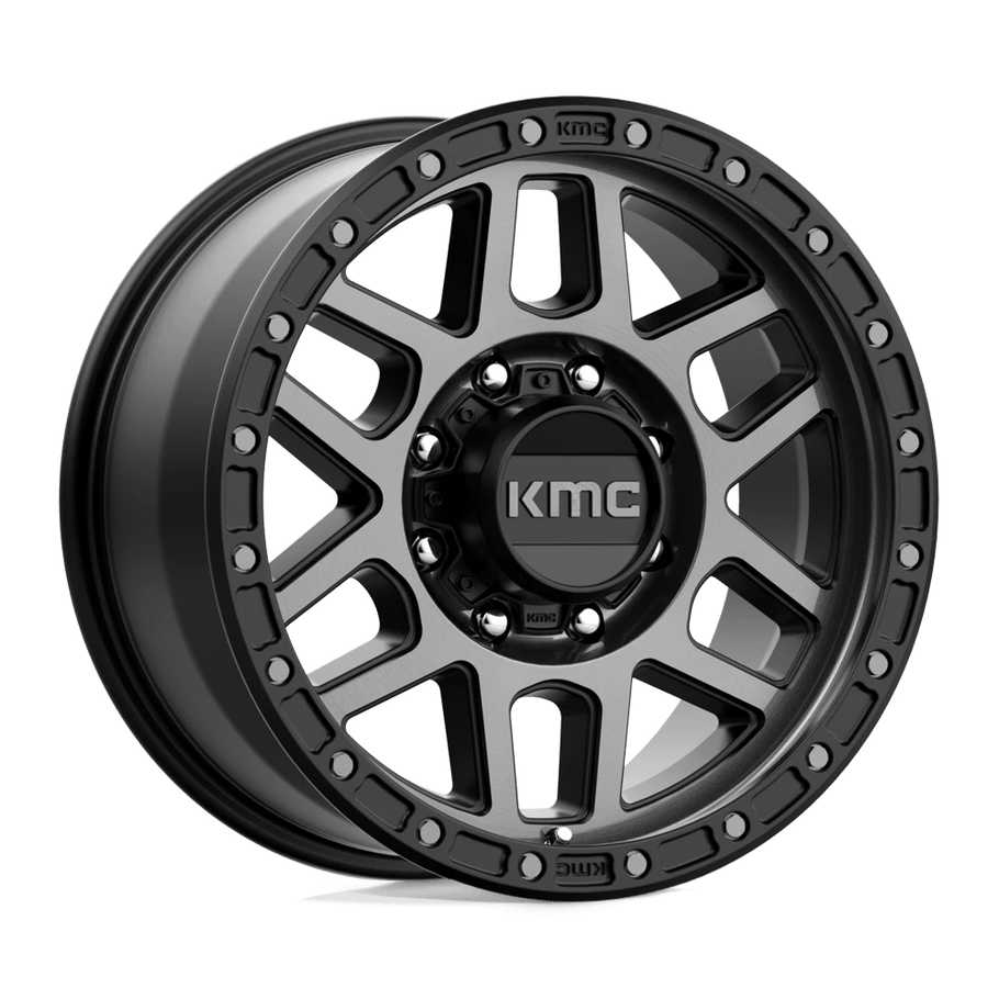 KMC KM544 MESA 18x9 ET18 8x180 124.20mm SATIN BLACK W/ GRAY TINT (Load Rated 1651kg)