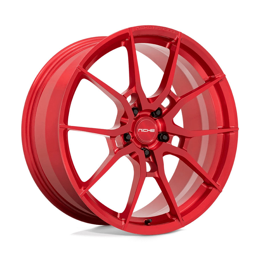 Niche T113 KANAN 20x11 ET55 5x112 66.56mm BRUSHED CANDY RED (Load Rated 726kg)