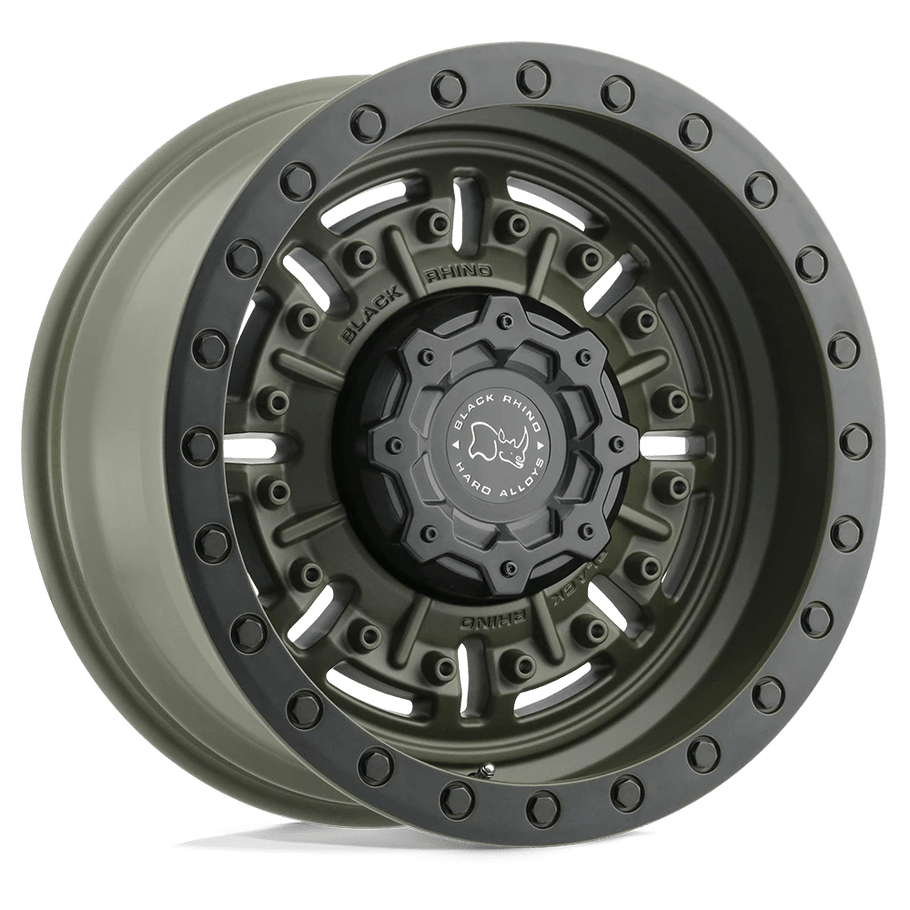 Black Rhino ABRAMS 18x9.5 ET12 6x139.7 112.10mm OLIVE DRAB GREEN (Load Rated 1134kg)