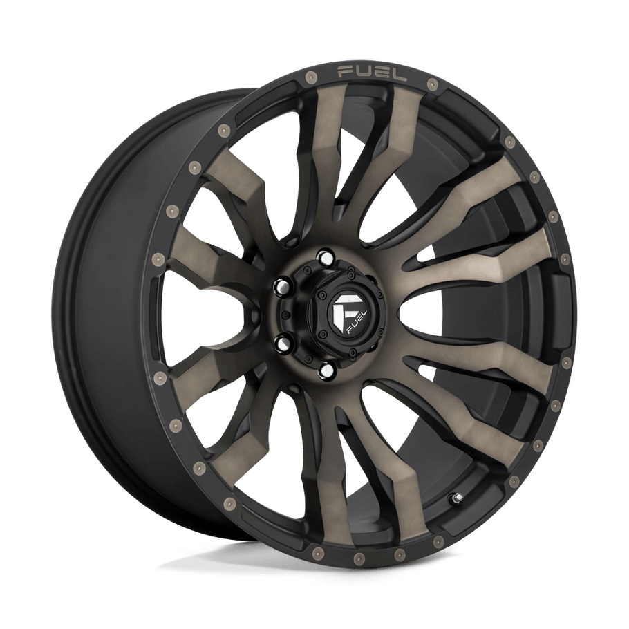 Fuel D674 BLITZ 22x10 ET-18 6x139.7 106.10mm MATTE BLACK DOUBLE DARK TINT (Load Rated 1134kg)