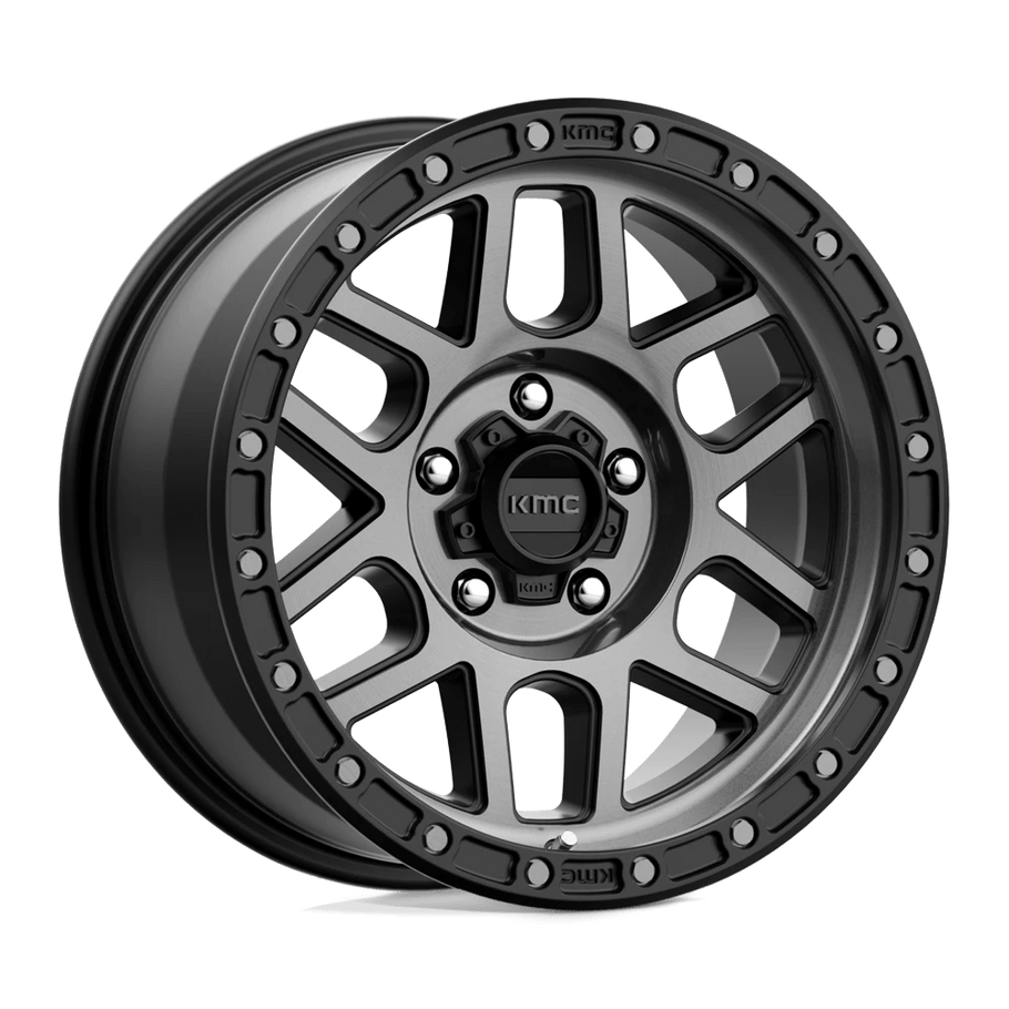 KMC KM544 MESA 17x9 ET-12 8x165 125.10mm SATIN BLACK W/ GRAY TINT (Load Rated 1651kg)