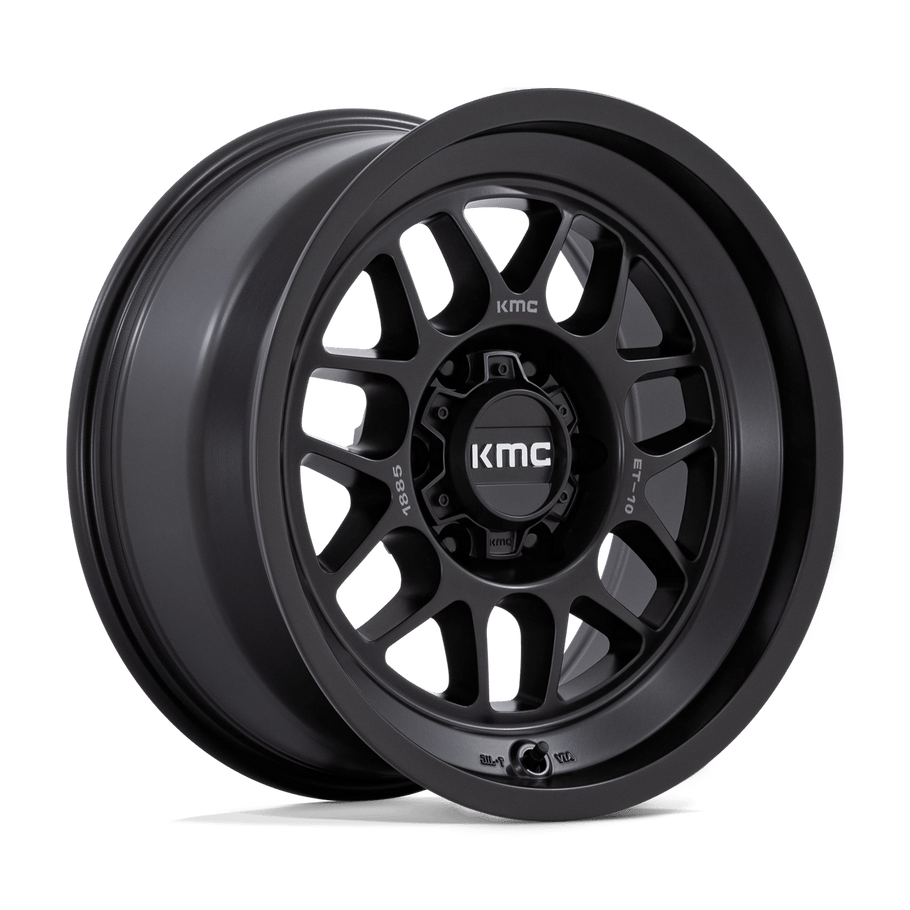 KMC KM725 TERRA 18x8.5 ET0 5x127 71.50mm SATIN BLACK (Load Rated 1134kg)