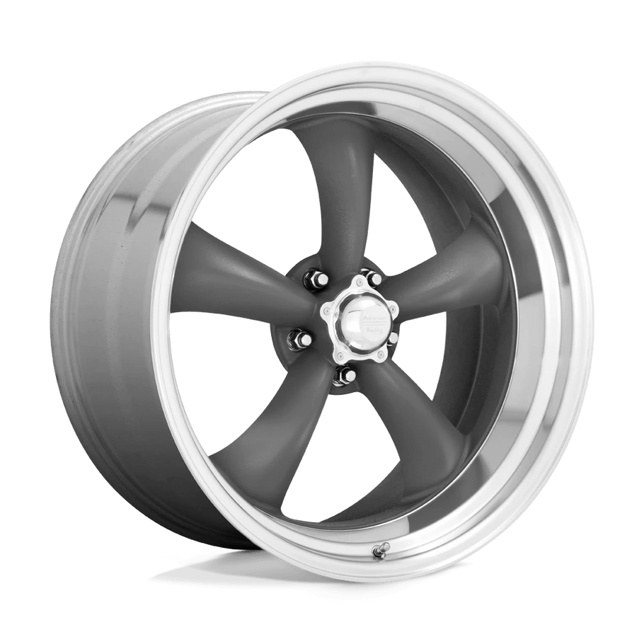 American Racing VN215 CLASSIC TORQ THRUST II 15x8 ET-18 5x114.3 83.06mm MAG GRAY W/ MACHINED LIP (Load Rated 717kg)