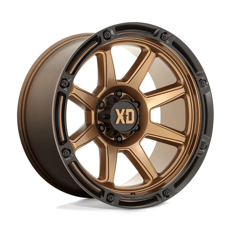 XD XD863 20x10 ET-18 6x139.7 106.10mm MATTE BRONZE W/ BLACK LIP (Load Rated 1134kg)