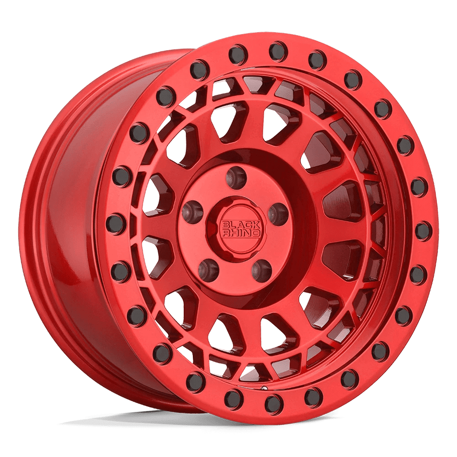 Black Rhino PRIMM 17x9 ET-12 6x139.7 112.10mm CANDY RED W/ BLACK BOLTS (Load Rated 1651kg)