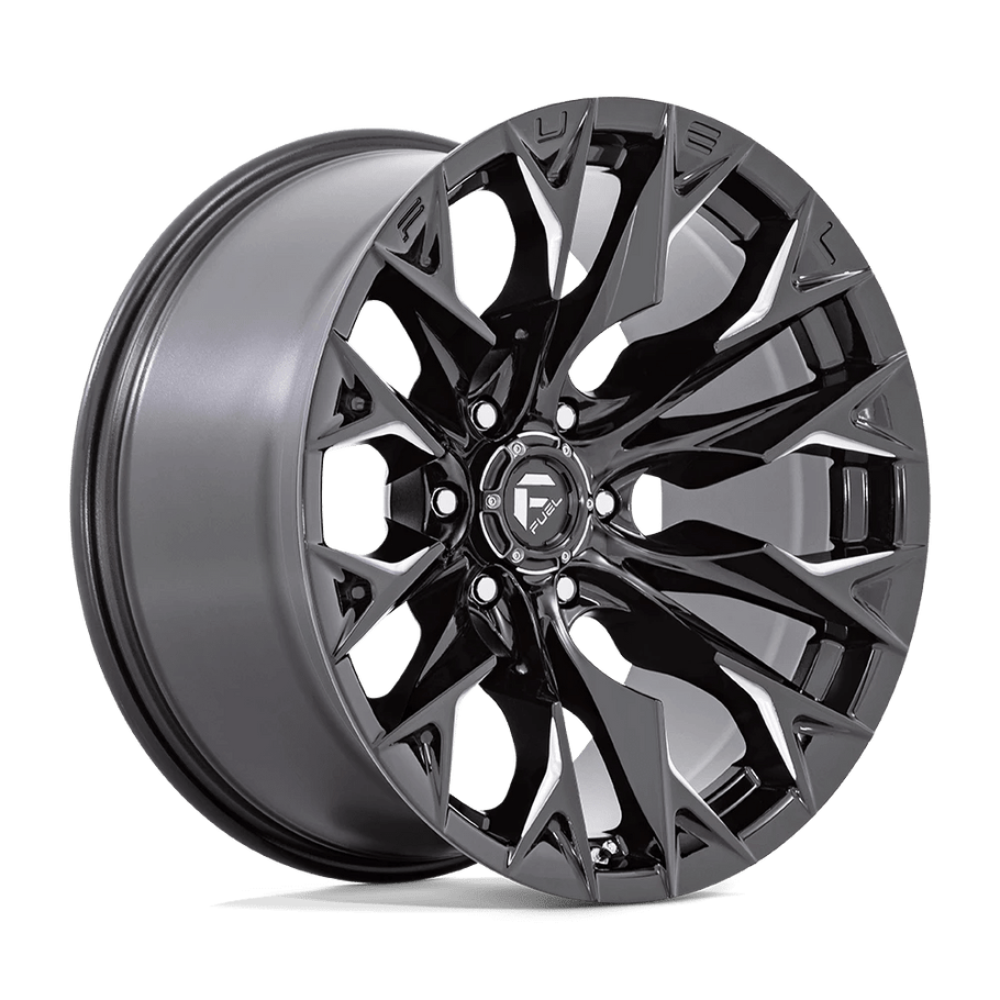 Fuel D803 FLAME 20x10 ET-18 6x139.7 106.10mm GLOSS BLACK MILLED (Load Rated 1134kg)