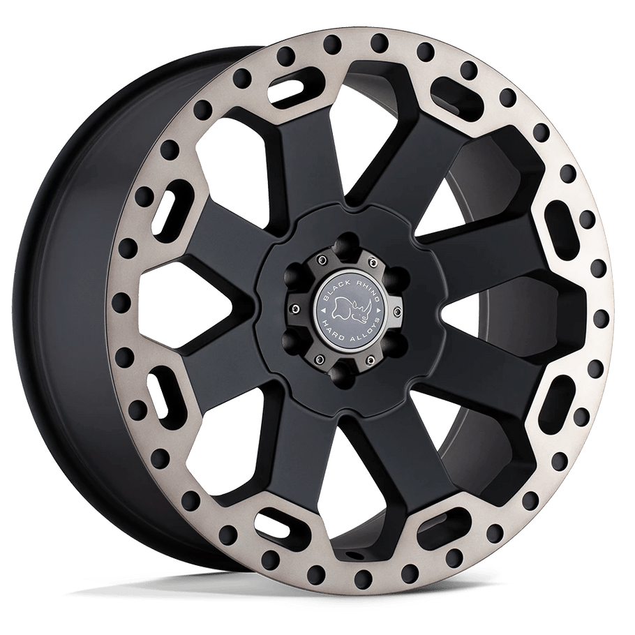 Black Rhino WARLORD 18x9 ET-12 8x170 125.10mm MATTE BLACK W/ MACHINED DARK TINT (Load Rated 1651kg)