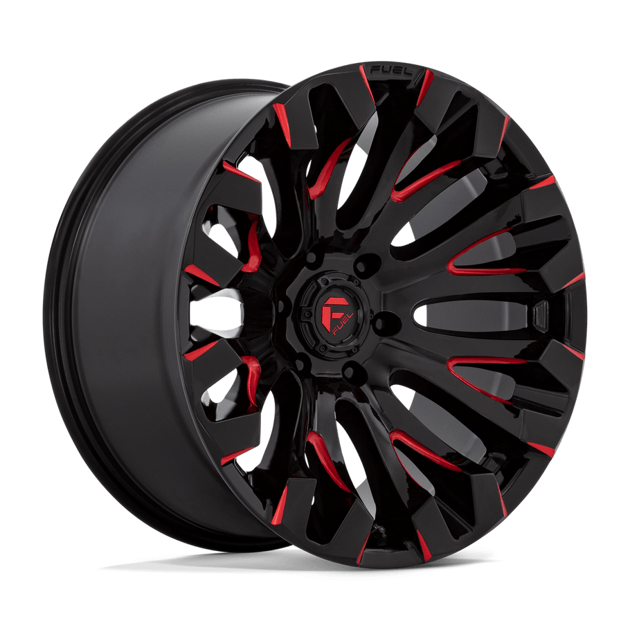 Fuel D829 QUAKE 20x10 ET-18 5x139.7 78.10mm GLOSS BLACK MILLED RED TINT (Load Rated 1134kg)