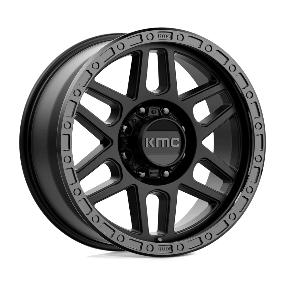 KMC KM544 MESA 20x9 ET18 8x170 125.10mm SATIN BLACK W/ GLOSS BLACK LIP (Load Rated 1651kg)