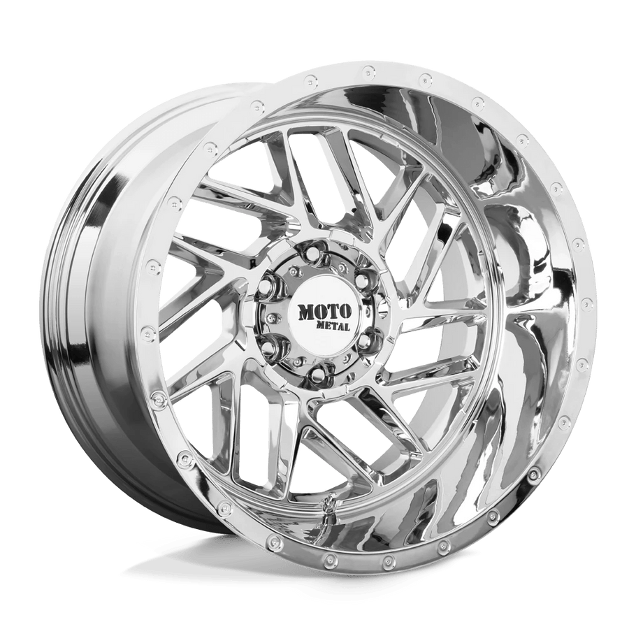 Moto Metal MO985 BREAKOUT 20x10 ET-18 8x165 125.10mm CHROME (Load Rated 1651kg)