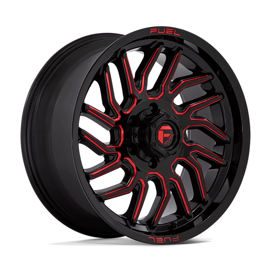 Fuel D808 HURRICANE 20x9 ET20 6x139.7 106.10mm GLOSS BLACK MILLED RED TINT (Load Rated 1134kg)