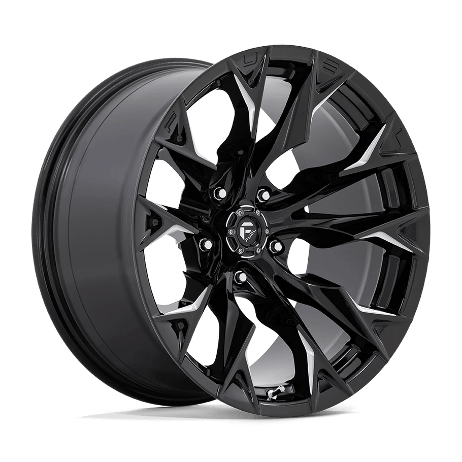 Fuel D803 FLAME 20x10 ET-18 5x127 71.50mm GLOSS BLACK MILLED (Load Rated 1134kg)