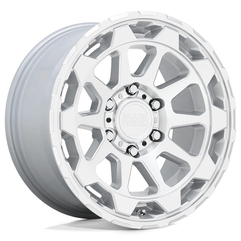 Black Rhino ROTOR 18x9 ET-18 6x139.7 112.10mm GLOSS SILVER W/ MIRROR CUT FACE (Load Rated 1134kg)