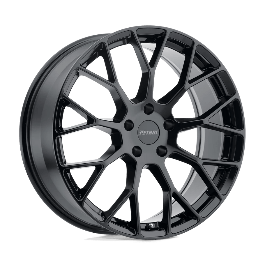 Petrol P2B 16x7 ET40 5x114.3 72.10mm GLOSS BLACK (Load Rated 771kg)