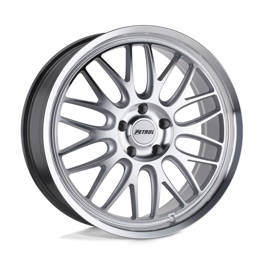 Petrol P4C 16x7 ET40 5x112 66.56mm SILVER W/ MACHINED FACE & LIP (Load Rated 771kg)