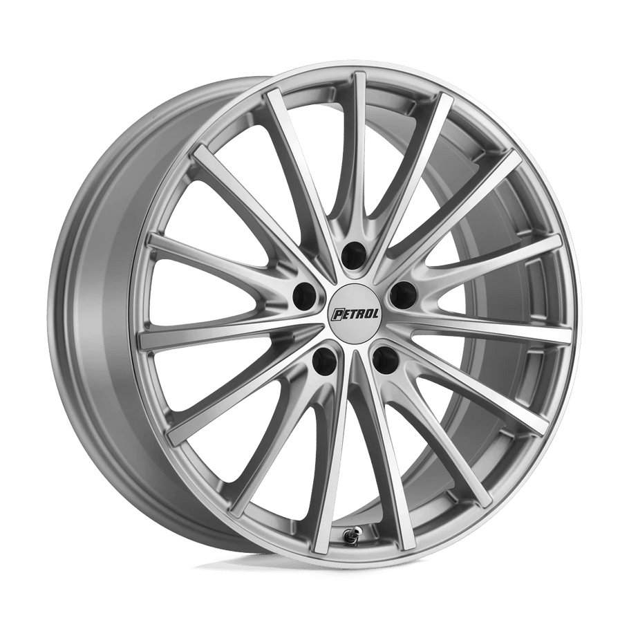 Petrol P3A 18x8 ET35 5x100 72.10mm SILVER W/ MACHINED CUT FACE (Load Rated 771kg)