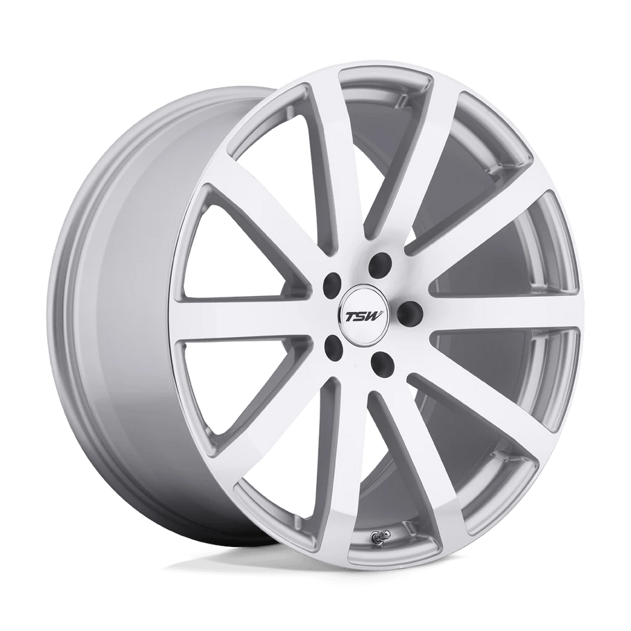 TSW BROOKLANDS 18x9.5 ET20 5x120 76.10mm SILVER W/ MIRROR CUT FACE (Load Rated 898kg)