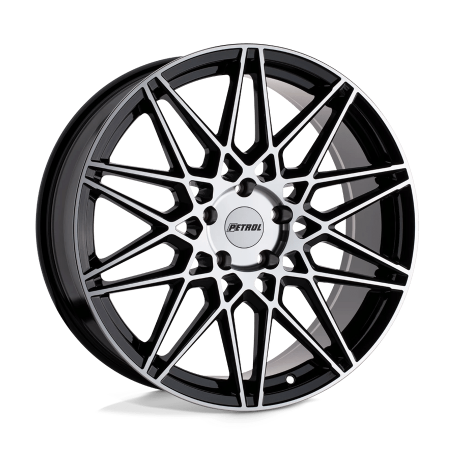 Petrol P3C 20x8.5 ET40 5x115 76.10mm GLOSS BLACK W/ MACHINED FACE (Load Rated 907kg)