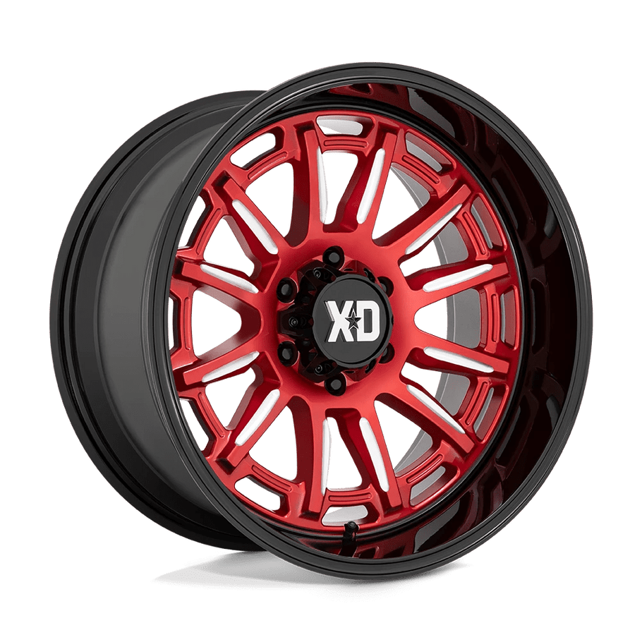 XD XD865 PHOENIX 20x9 ET18 6x114.3 66.06mm CANDY RED MILLED W/ BLACK LIP (Load Rated 1134kg)