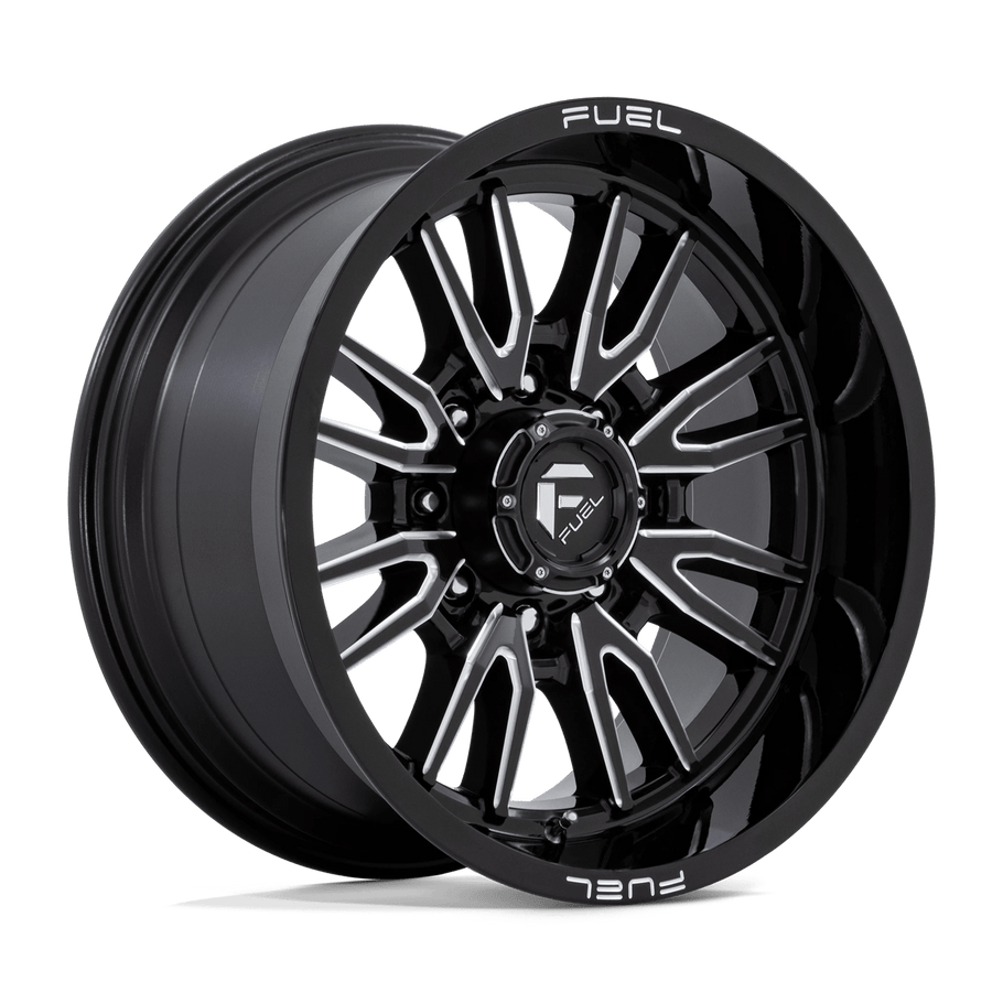 Fuel D761 CLASH 20x10 ET-18 8x165 125.10mm GLOSS BLACK MILLED (Load Rated 1678kg)