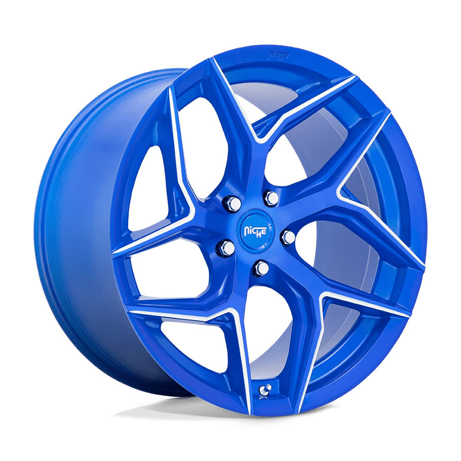 Niche M268 TORSIONI 20x9 ET35 5x114.3 72.56mm ANODIZED BLUE MILLED (Load Rated 816kg)