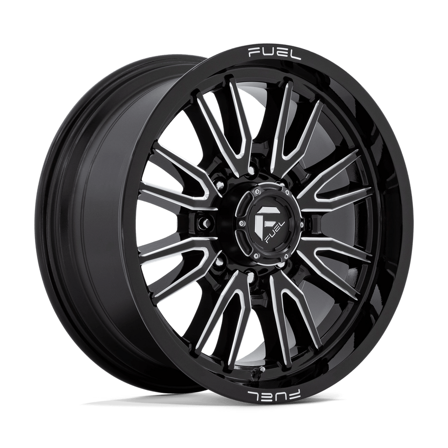 Fuel D761 CLASH 20x9 ET20 8x165 125.10mm GLOSS BLACK MILLED (Load Rated 1678kg)