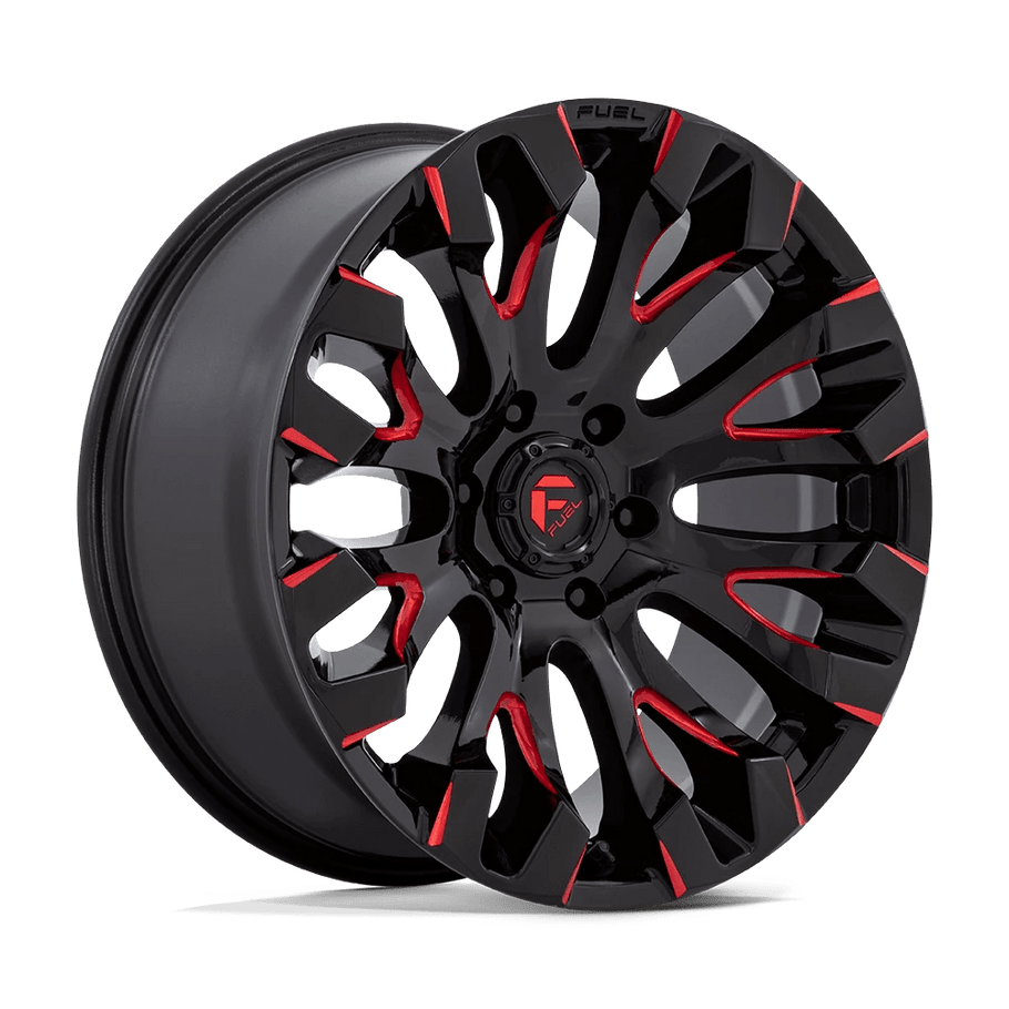 Fuel D829 QUAKE 20x9 ET1 6x135 87.10mm GLOSS BLACK MILLED RED TINT (Load Rated 1134kg)