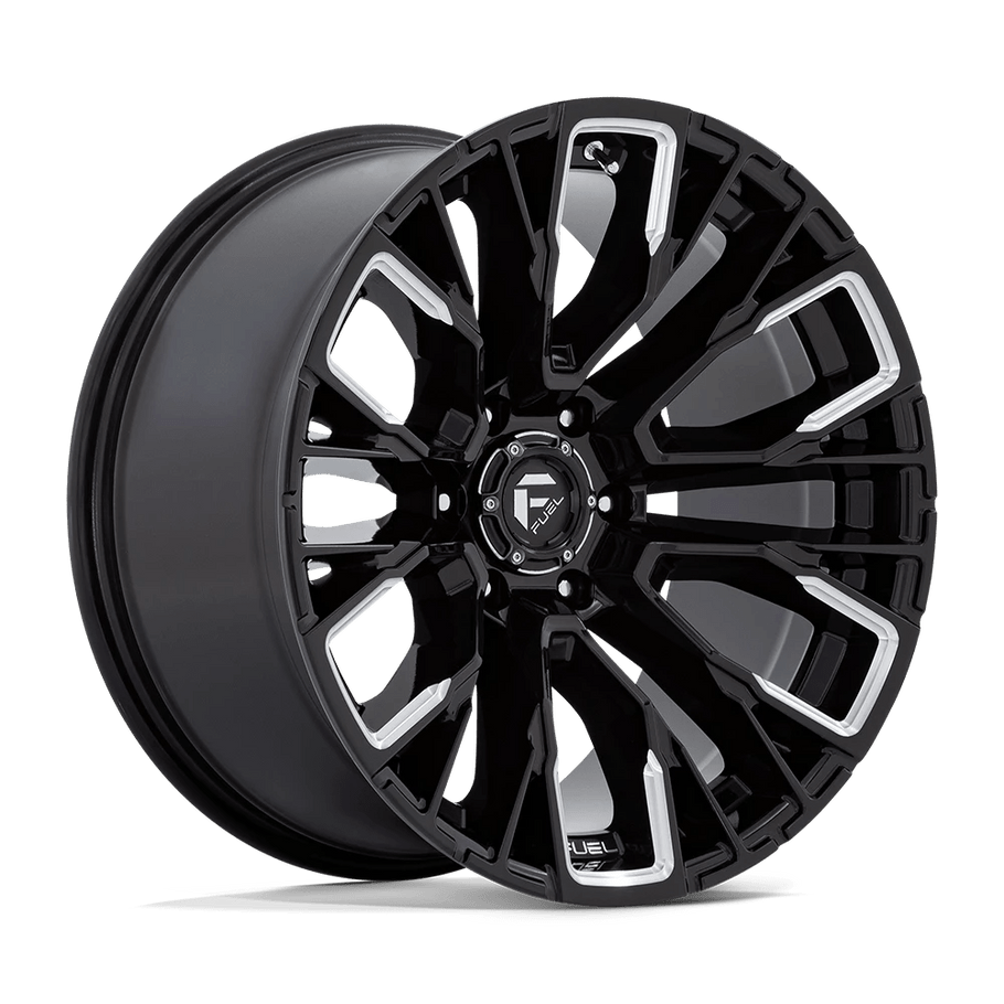 Fuel D849 REBAR 20x10 ET-18 6x139.7 106.10mm GLOSS BLACK MILLED (Load Rated 1134kg)