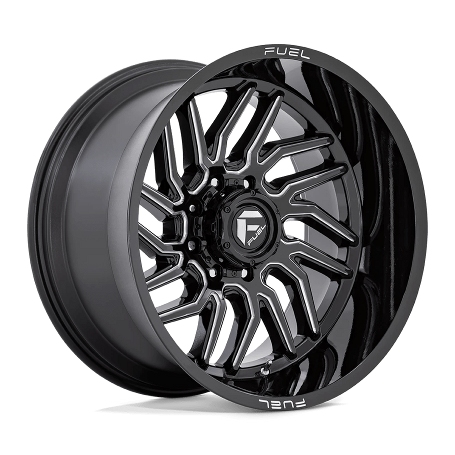 Fuel D807 HURRICANE 22x12 ET-44 8x165 125.10mm GLOSS BLACK MILLED (Load Rated 1678kg)