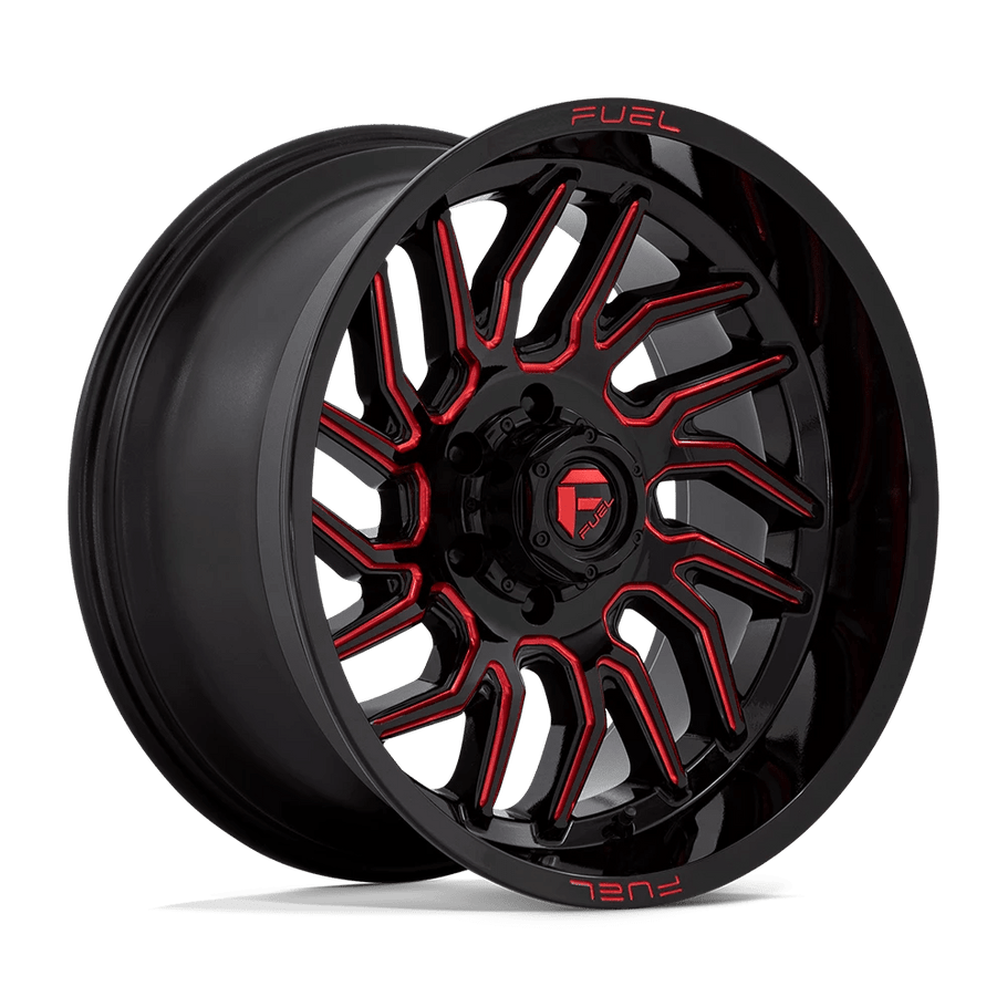 Fuel D808 HURRICANE 20x10 ET-18 6x135 87.10mm GLOSS BLACK MILLED RED TINT (Load Rated 1134kg)