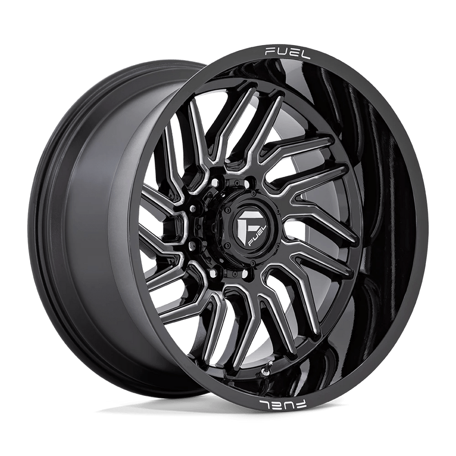 Fuel D807 HURRICANE 24x12 ET-44 6x139.7 106.10mm GLOSS BLACK MILLED (Load Rated 1134kg)