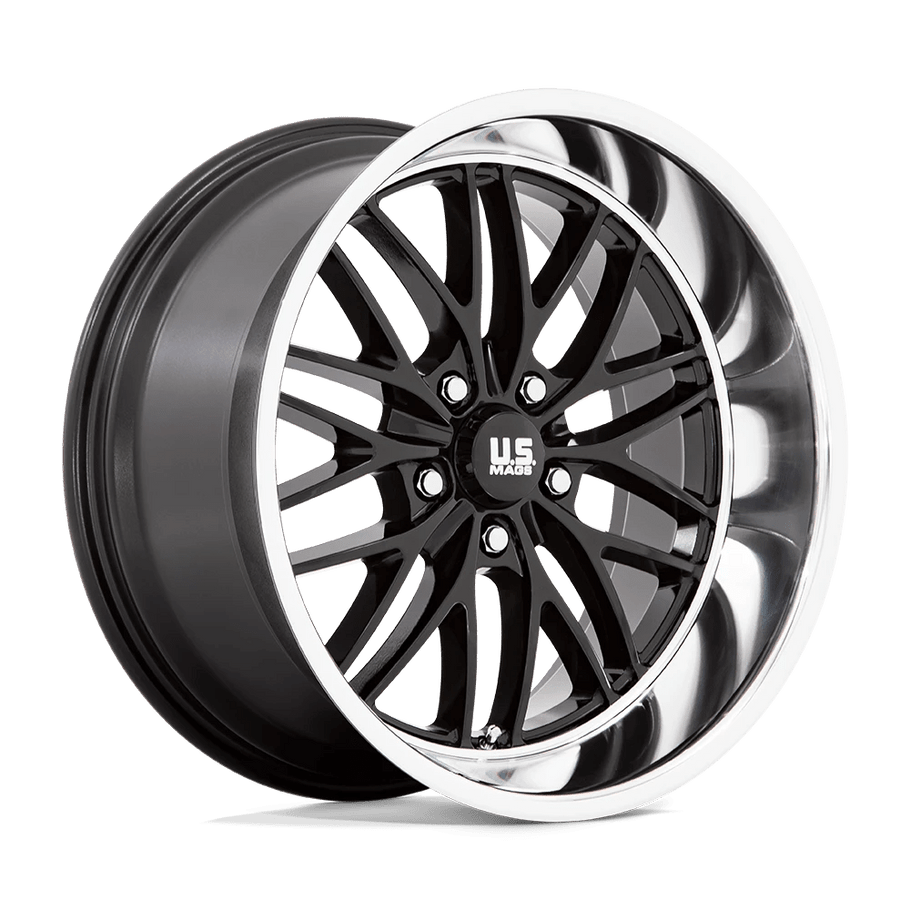 US MAGS U138 SANTA CRUZ 20x10 ET6 5x120.65 72.56mm GLOSS BLACK W/ DIAMOND CUT LIP (Load Rated 862kg)