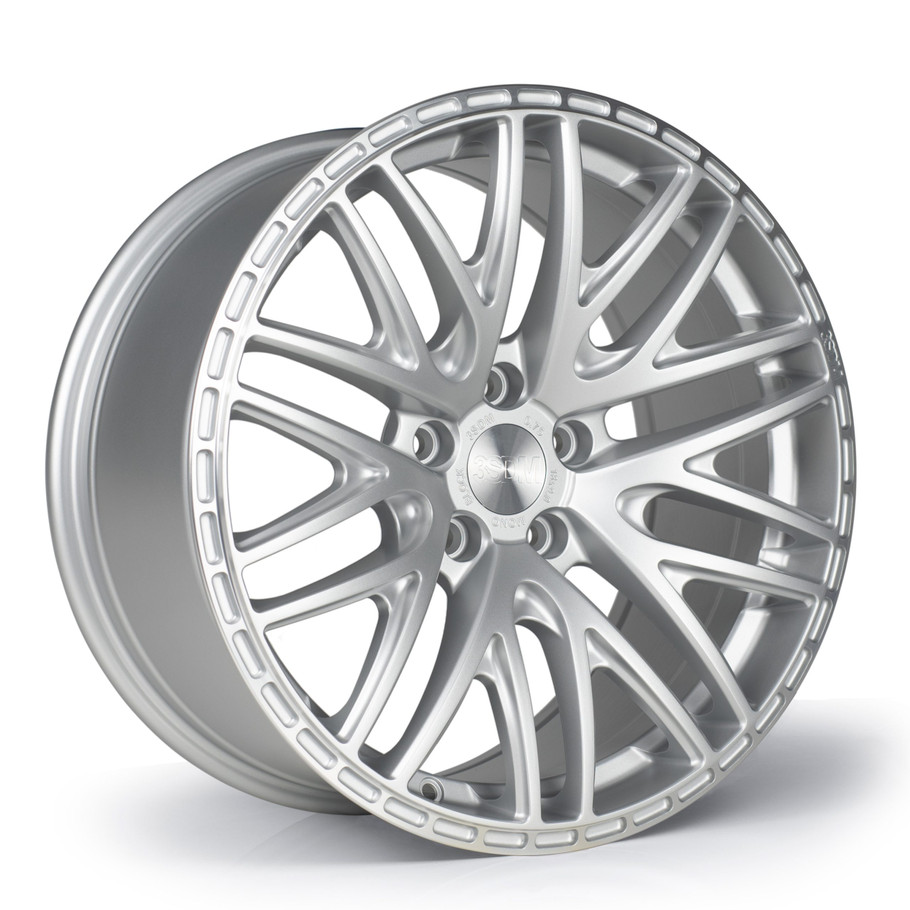 3SDM 0.75 18 inch 5x112 Satin Silver / Machined Lip www.srbpower.com