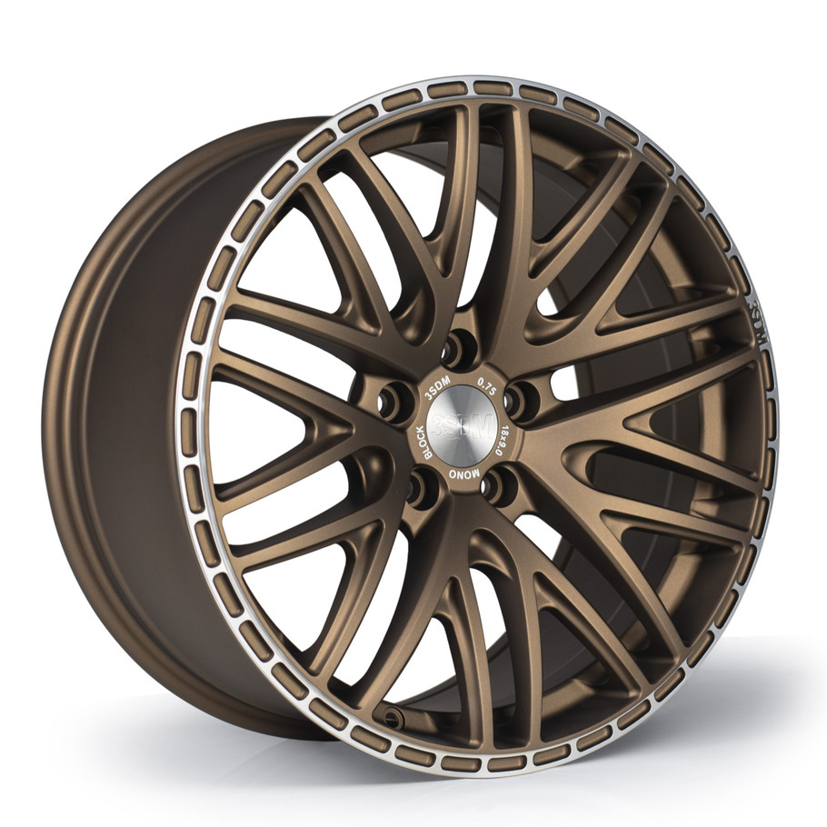 3SDM 0.75 18 inch 5x112 Satin Bronze / Machined Lip www.srbpower.com