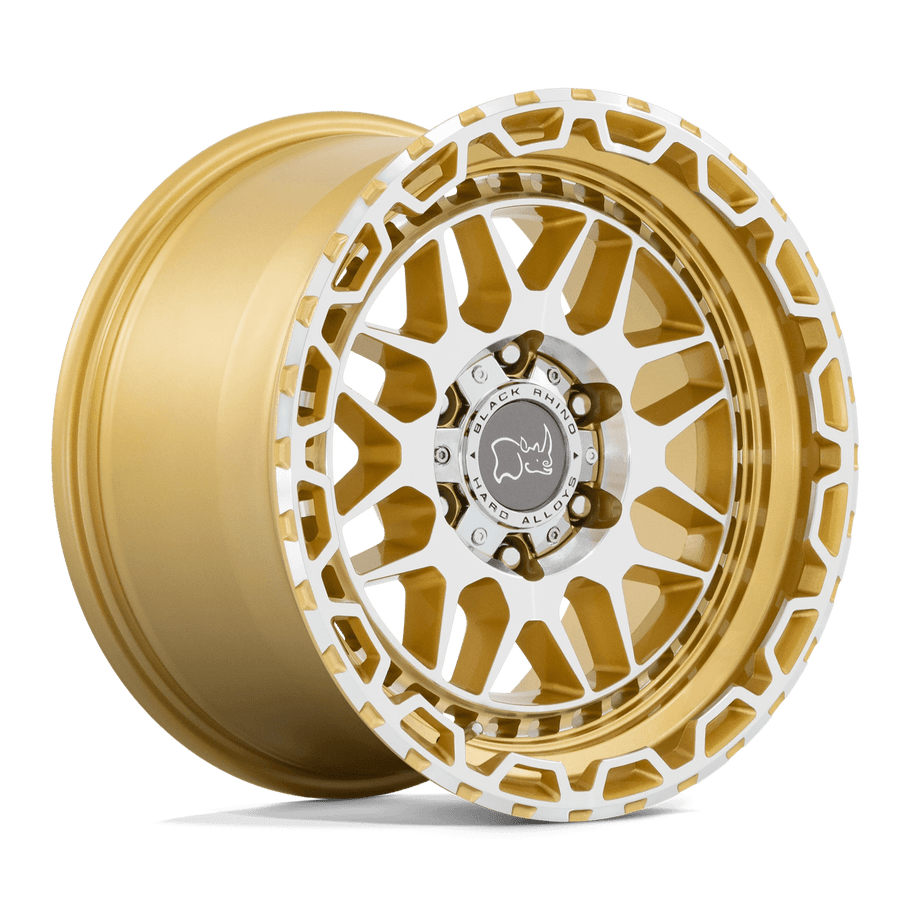 Black Rhino HOLCOMB 18x9.5 ET12 6x135 87.10mm GLOSS GOLD W/ MIRROR CUT FACE (Load Rated 1134kg)