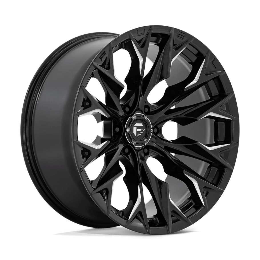 Fuel D803 FLAME 22x10 ET-18 6x135 87.10mm GLOSS BLACK MILLED (Load Rated 1134kg)