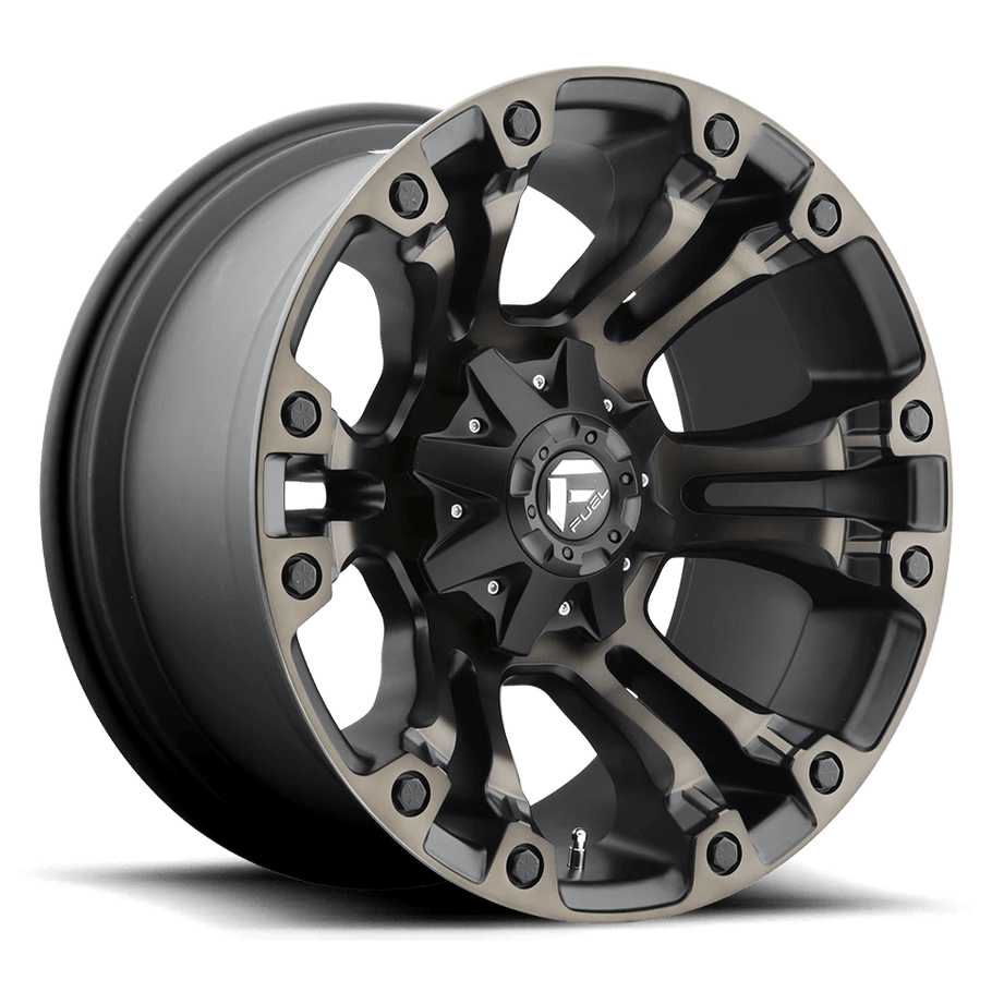 Fuel D569 VAPOR 17x10 ET-18 5x114.3/127 78.10mm MATTE BLACK DOUBLE DARK TINT (Load Rated 1134kg)