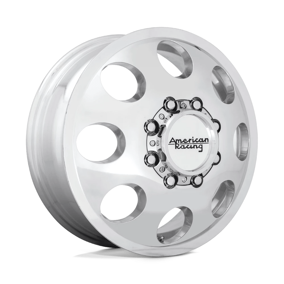 American Racing AR204 BAJA DUALLY 16x6 ET111 8x165 125.10mm POLISHED - FRONT (Load Rated 1361kg)