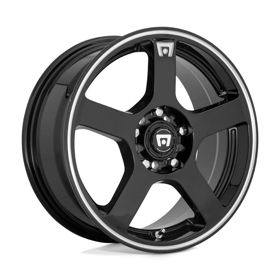 Motegi Racing MR116 FS5 16x7 ET40 5x100/114.3 72.56mm GLOSS BLACK W/ MACHINED FLANGE (Load Rated 717kg)