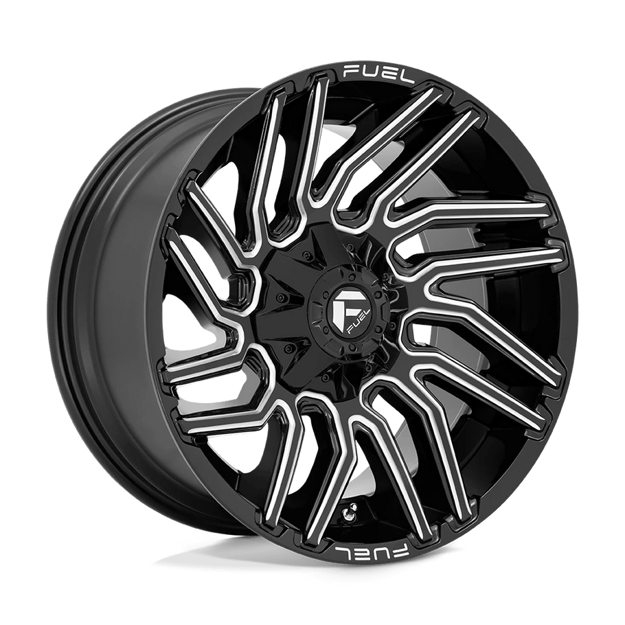 Fuel D773 TYPHOON 20x10 ET-18 6x135/139.7 106.10mm GLOSS BLACK MILLED (Load Rated 1134kg)
