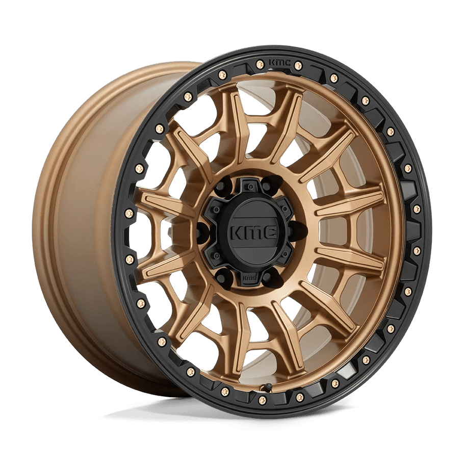 KMC KM547 CARNAGE 17x9 ET0 5x127 71.50mm MATTE BRONZE W/ BLACK LIP (Load Rated 1134kg)