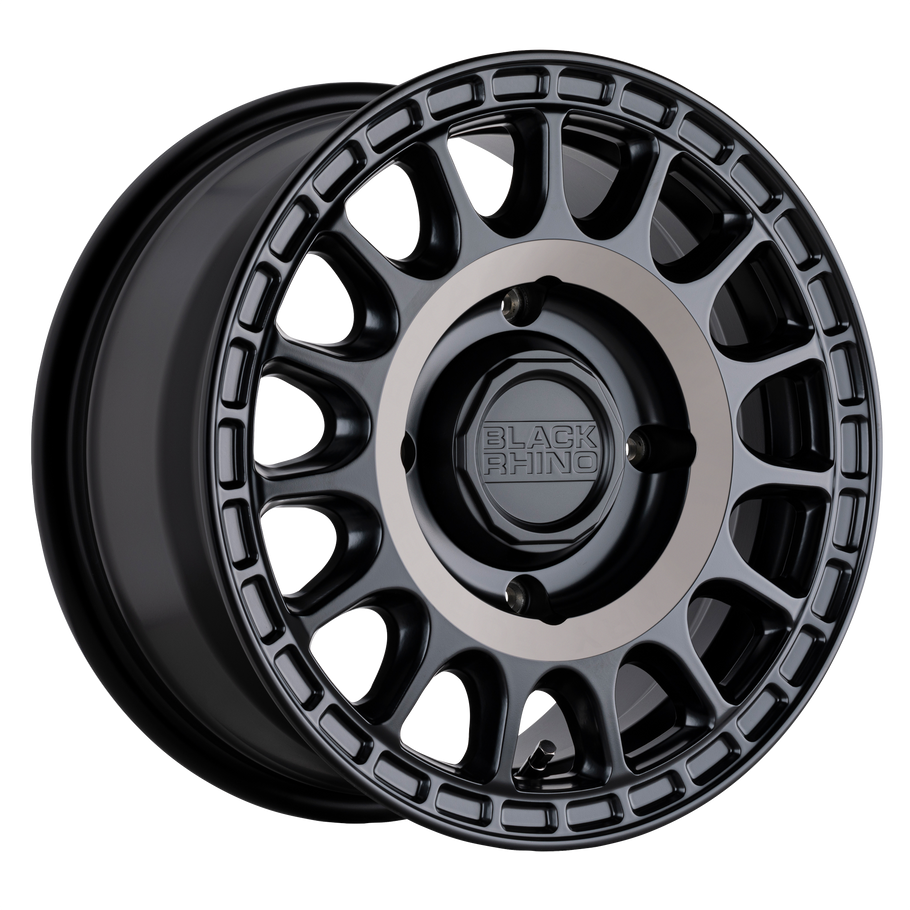 Black Rhino SANDSTORM UTV 15x7 ET51 4x137 106.10mm SEMI GLOSS BLACK W/ MACHINED TINT (Load Rated 839kg)