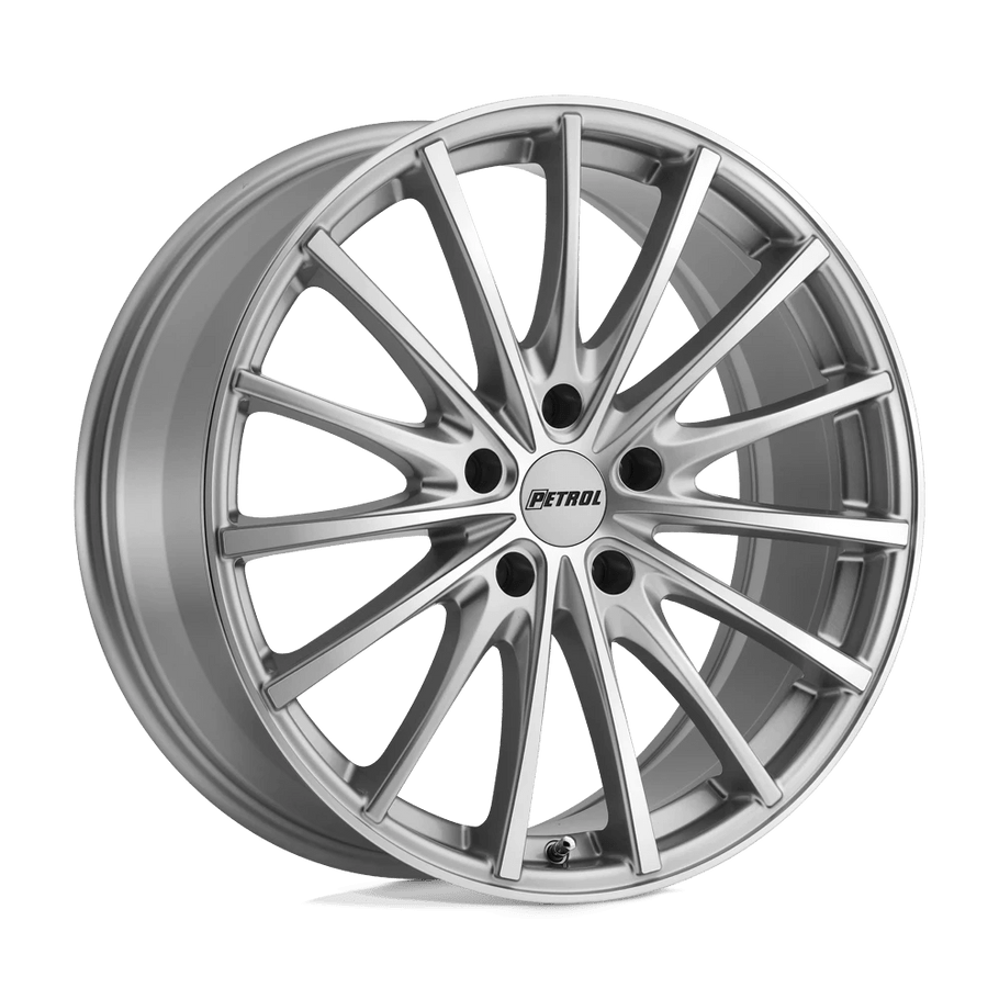 Petrol P3A 17x8 ET35 5x120 76.10mm SILVER W/ MACHINED CUT FACE (Load Rated 771kg)