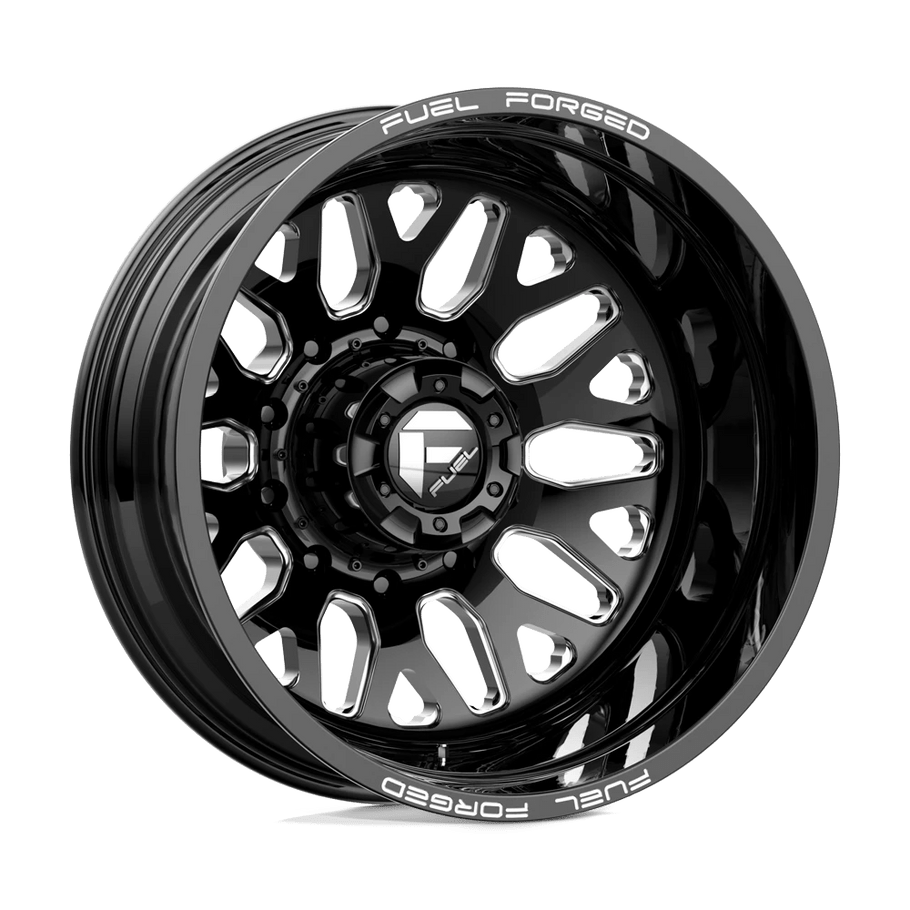 Fuel DE19 FF19D 22x8.25 ET-202 10x225 170.10mm GLOSS BLACK MILLED (Load Rated 1134kg)