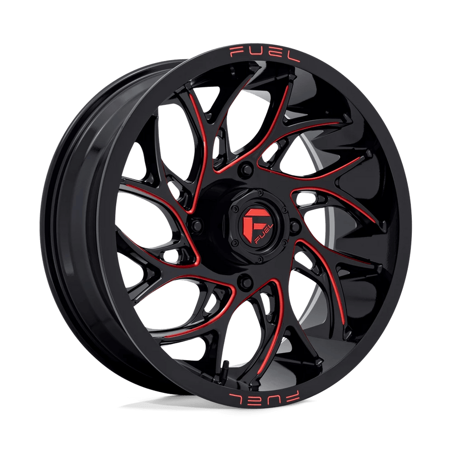 Fuel D779 RUNNER UTV 20x7 ET13 4x137 110.10mm GLOSS BLACK MILLED CANDY RED (Load Rated 454kg)
