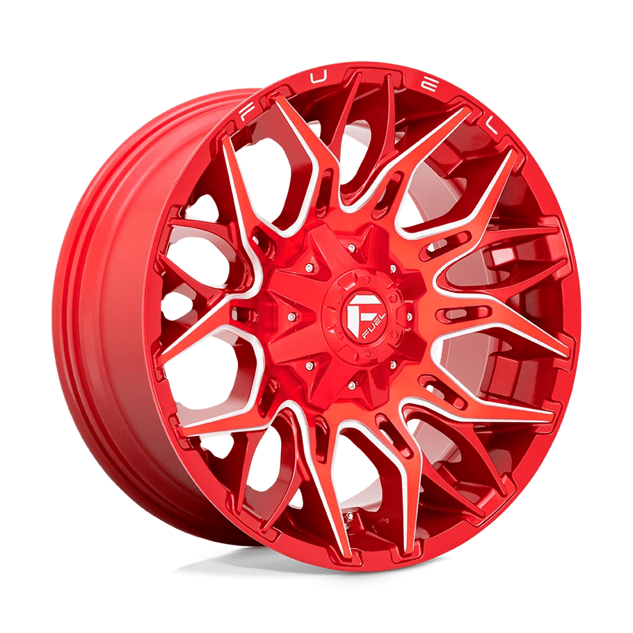 Fuel D771 TWITCH 22x12 ET-44 6x135/139.7 106.10mm CANDY RED MILLED (Load Rated 1134kg)