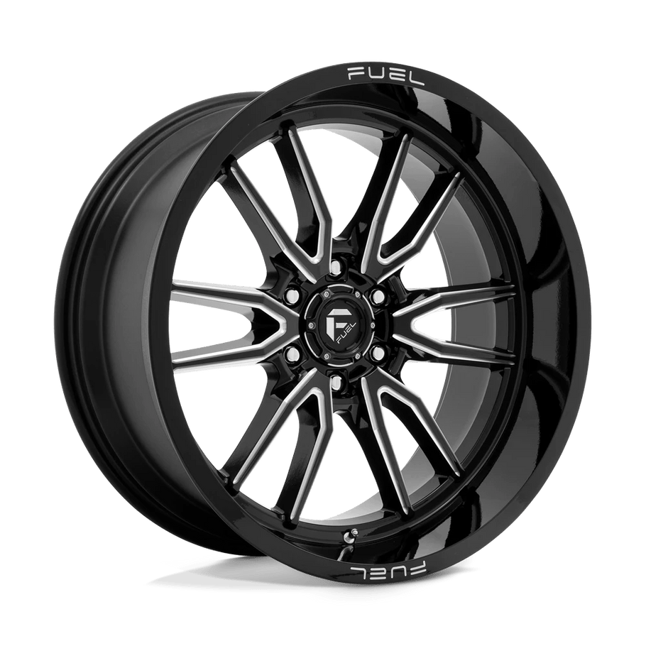 Fuel D761 CLASH 22x10 ET-18 6x135 87.10mm GLOSS BLACK MILLED (Load Rated 1134kg)